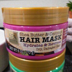 Spa Luxury Shea Butter & Coconut Hair Mask 6oz Hydrating Repair Dry Hair